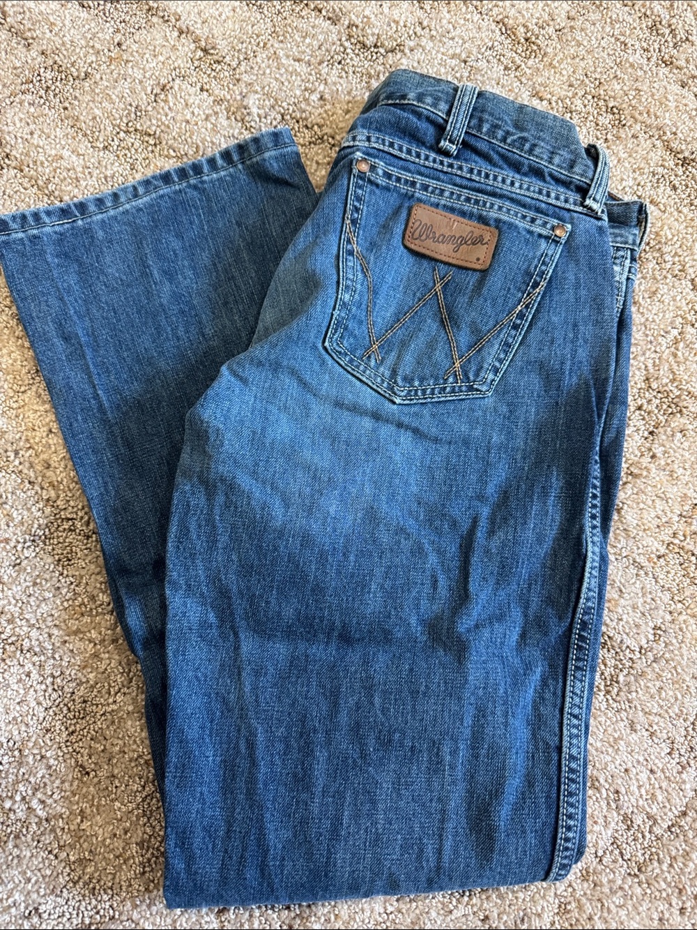 Wrangler Men’s Boot Cut Denim Jeans - Medium Blue